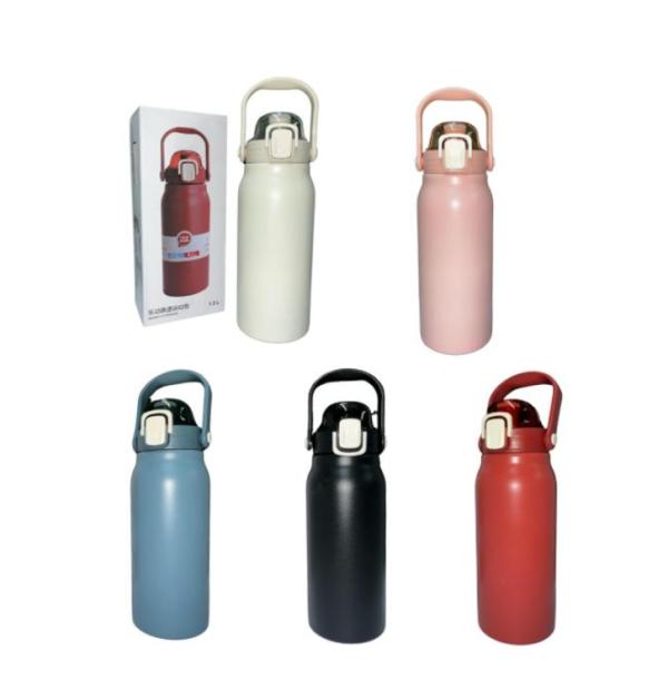 BOTELLA TÉRMICA DE 1400ML CON PAJILLA