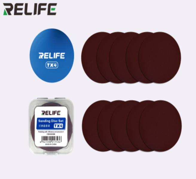 JUEGO DE DISCOS DE LIJADO PARA PULIDOR TX4 RELIFE