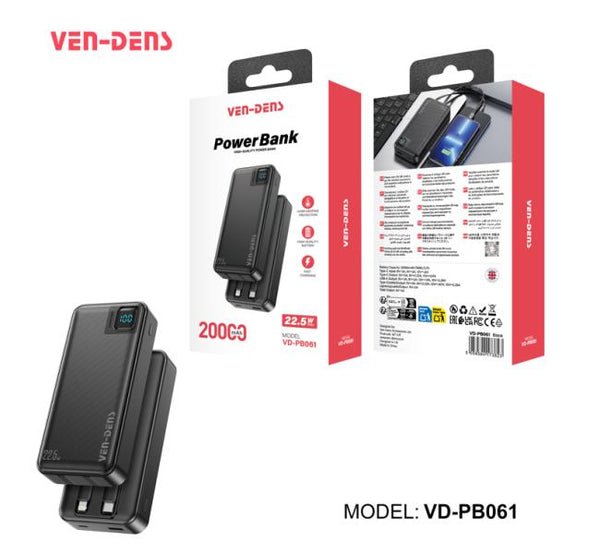 BATERIA DE EMERGENCIA VD-PB061 20.000MAH VEN DENS BLANCA