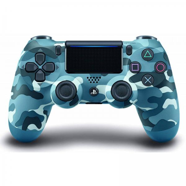 Control Play Station 4 Ps4 Color Con Logo Camuflado Azul