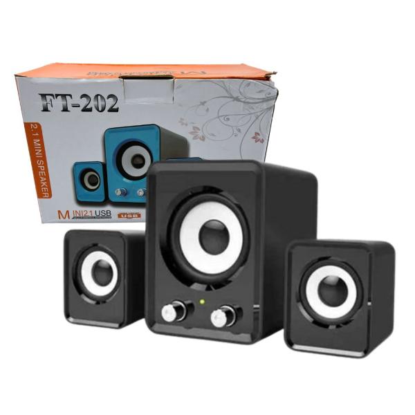 Bocina Parlante Para Computadora Pareja Ft-202 Negro
