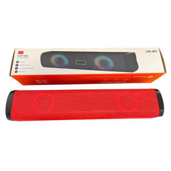 Bocinas Parlante Bluetooth Lm 891 Rojo