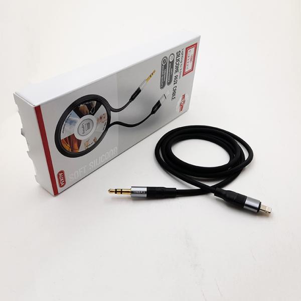 Cables Auxiliar 3.5 Mm A Tipo C Con Control De Volumen Y Manos Libres 1M 100 Cm Et-Aux54 Earldom Negro