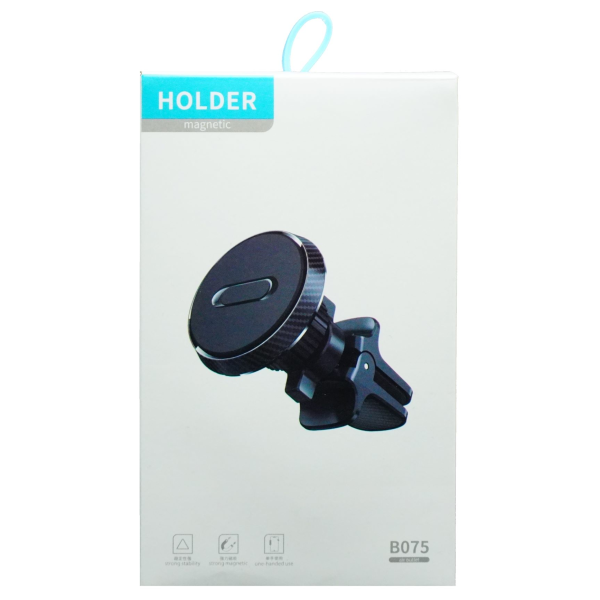 Holder Estuche Magnético Aire Carro B075 Negro