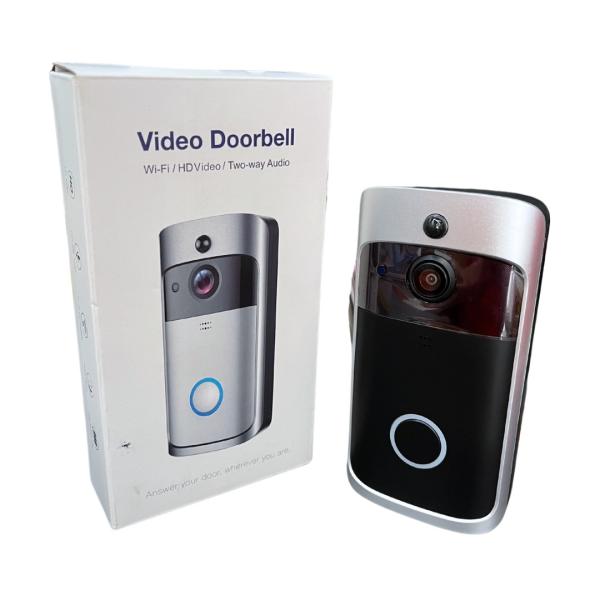 Timbre Inalambrico De Exterior Con Camara Gris