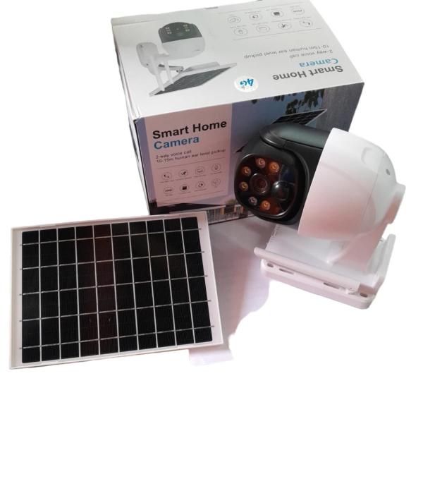 Camaras De Vigilancia Wifi Exterior Con Panel Solar Blanco