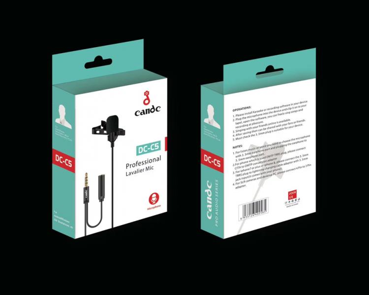 Microfono Candc Conector 3.5 Macho Y Hembra Mm Dc-C5