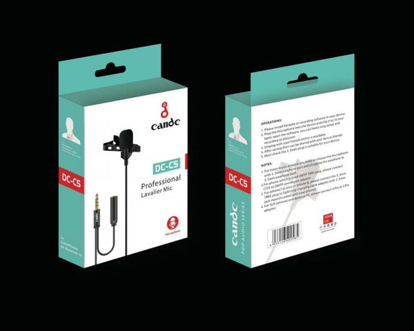 Microfono Candc Conector 3.5 Macho Y Hembra Mm Dc-C5