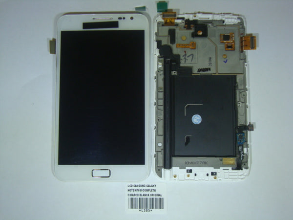 Lcd Pantalla Samsung Galaxy Note 1 N7000 Completa Blanca Con Marco