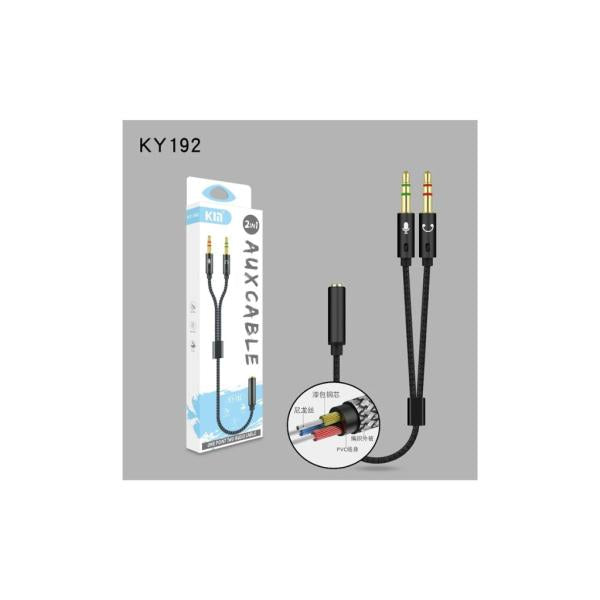 Adaptador Splitter De 1 A 2 Conexion 3.5 Microfono Y Audio Ky192
