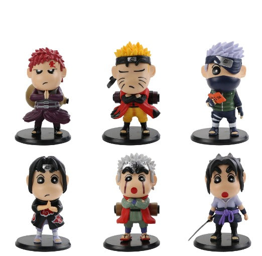 Coleccion De Figuras De Naruto 10 Cm (Shin Chan) 6 Unidades