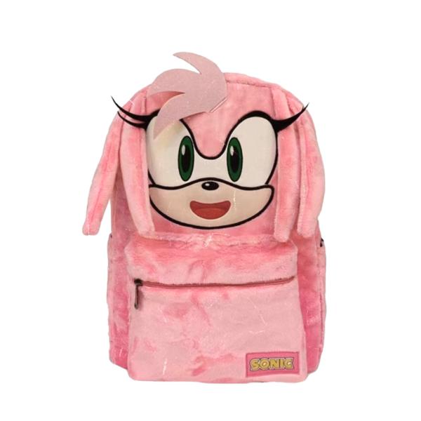 Bolso Amy Rose Tela Peluche/Sonic Rosado