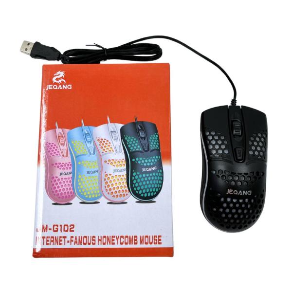 Mouse Para Computadora Jm-102 Con Cable Conexion Usb Jeqang Negro