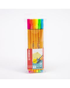 Pluma Point 88 Stabilo Estuche 6und