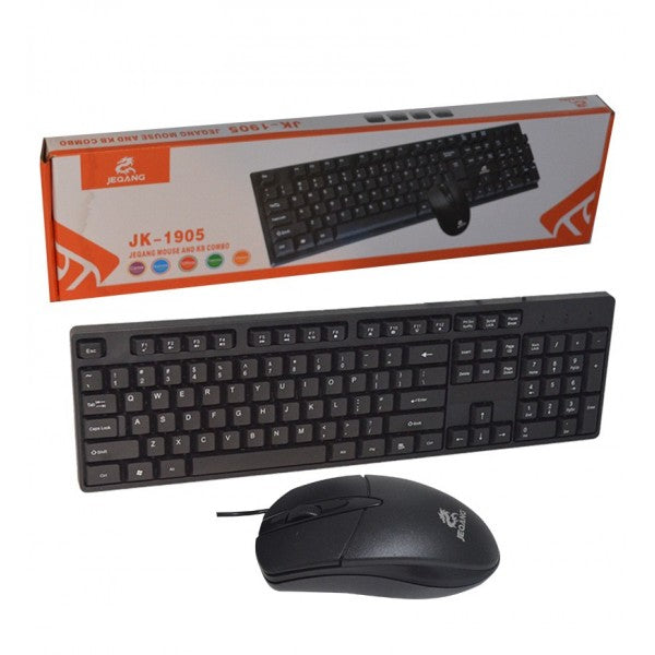 Combo Teclado Y Mouse  Jk-1905 Jeqang Negro