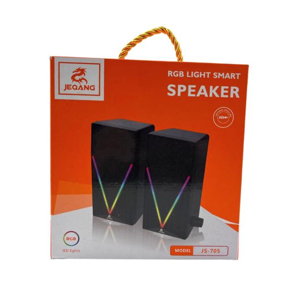 Bocina Parlante Para Computadora Pareja Js-705 Rgb Jeqang Negro