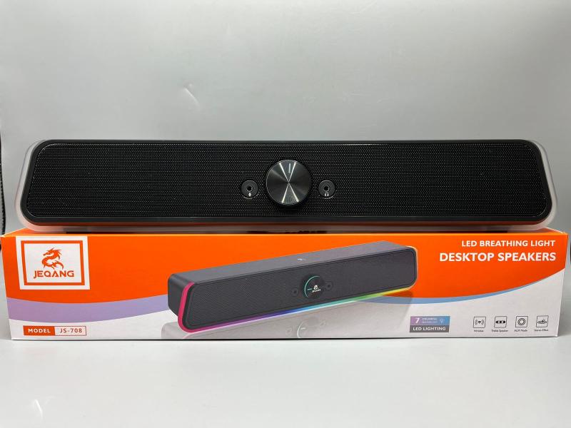 Bocinas Parlante Barra De Computadora Js-708 Jeqang Negro