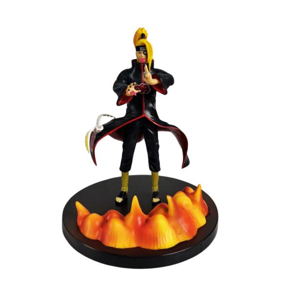Figura de Colección Anime – Deidara Akatsuki con Efecto de Llamas 17 cm