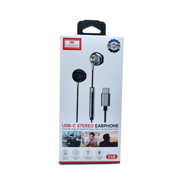 Audifonos Manos Libres CON Cable Tipo C Earldom ET-E68