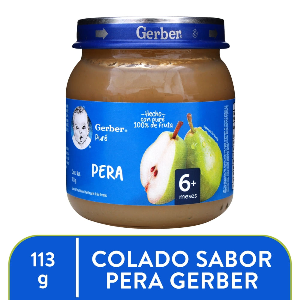 Colado Para Bebé Gerber Sabor Pera - 113 G