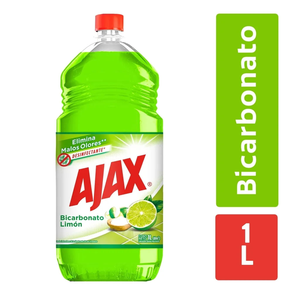 Desinfectante Ajax Multiusos Bicarbonato Limón - 1 L