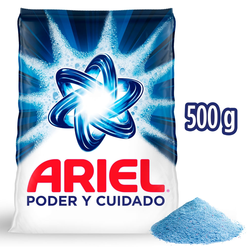 Detergente Ariel En Polvo Poder Y Cuidado 500 G