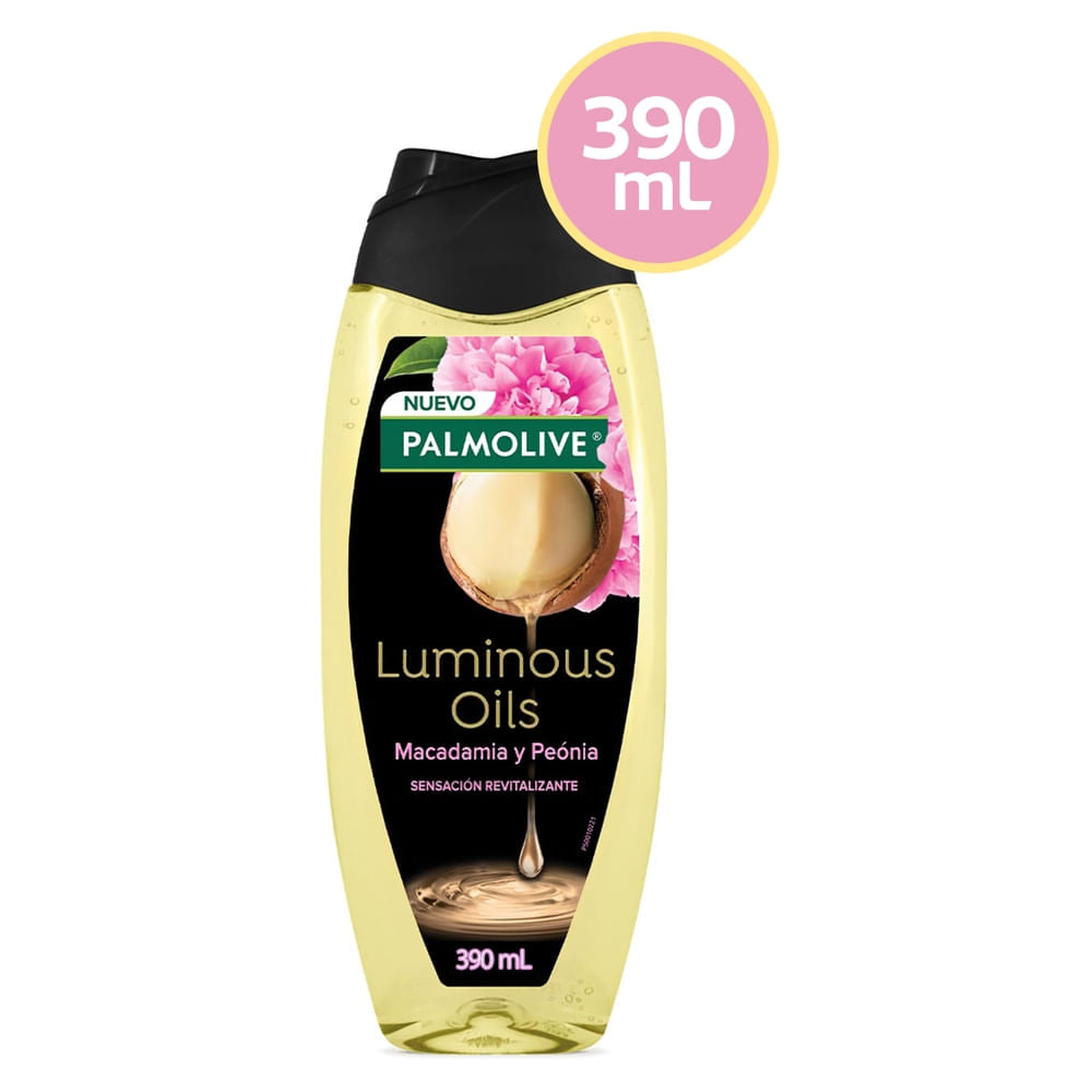 Gel De Baño Palmolive Luminous Oils Macadamia Y Peónia Sensación Revitalizante - 390 Ml