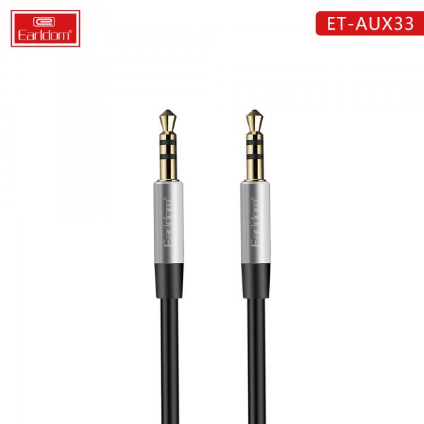 Cable Auxiliar 3.5 A 3.5 Et-Aux33 1M Earldom Negro
