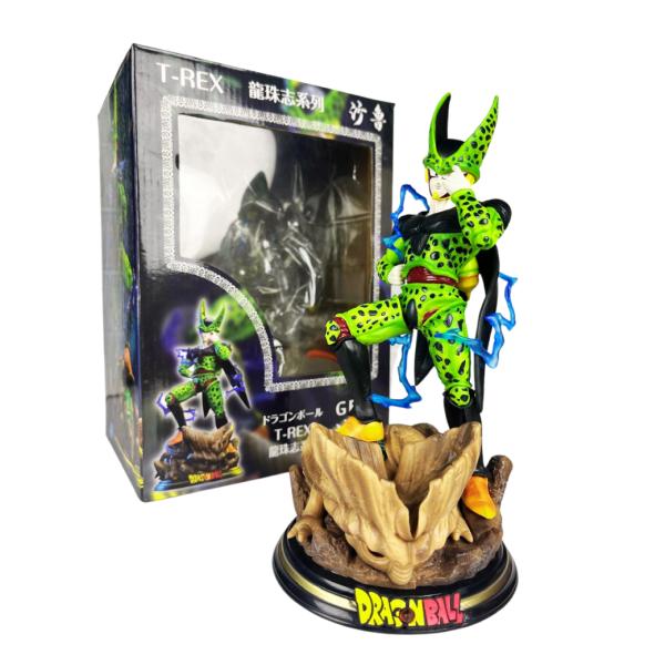🧬 Figura de Cell – Dragon Ball Z, 23 cm, Edición Coleccionable con Base de Energía