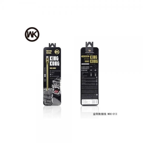 Cable Micro Usb Wdc-013 Kingkong Wk Desing Plateado