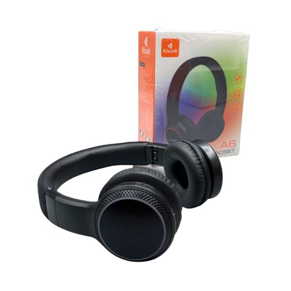 Audifonos Manos Libres Bluetooth Stereo MP3 Wireless A6 Negro