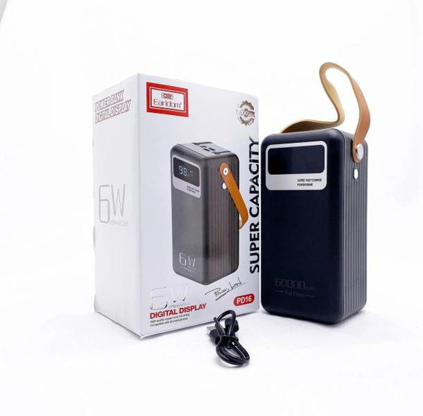 Bateria DE Emergencia. Power Bank 60.000 Mah ET-PD16 Earldom Negro