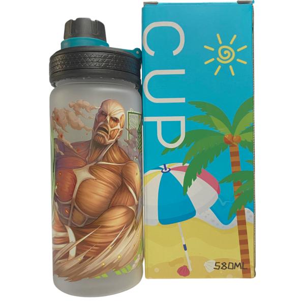 Botella Plastica De Eren  - Attack Of Titans Transparente Transparente