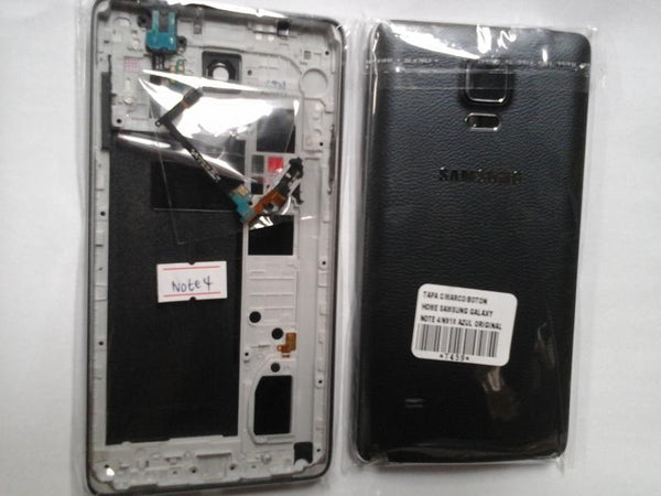 Tapa Samsung Galaxy Note 4 N910 Azul Con Marco
