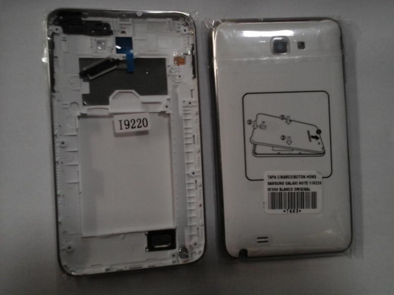 Tapa Samsung Galaxy Note 1 N7000 I9220 Blanca Con Marco