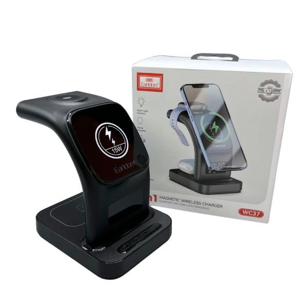 Cargador Inalambrico Et-Wc37 Earldom Negro