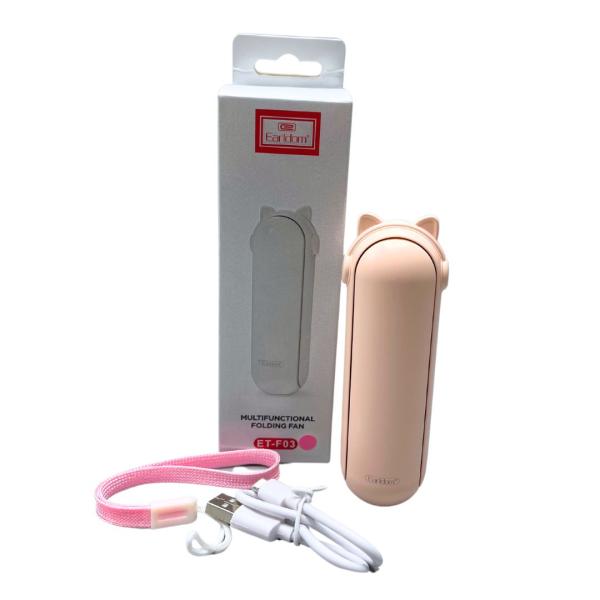 Abanico Ventilador Mini Et F03 Rosado