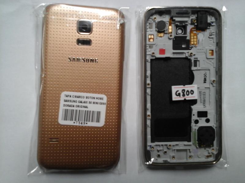 Tapa Samsung Galaxy S5 Mini G800 Dorada Con Marco