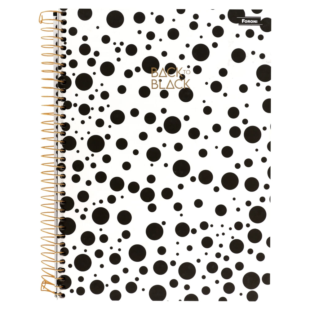 Cuaderno Foroni Tapa Dura Back To Black 160 Hojas