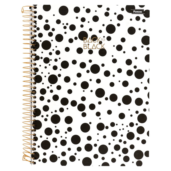 Cuaderno Foroni Tapa Dura Back To Black 160 Hojas