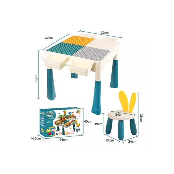 Mesa De Bloques Armables (105 Piezas)