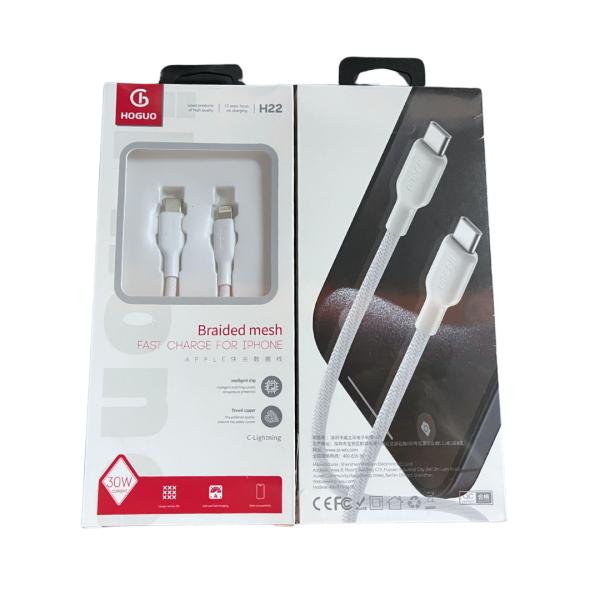Cables Tipo C Iphone Hoguo H22 Pd 30W Blanco