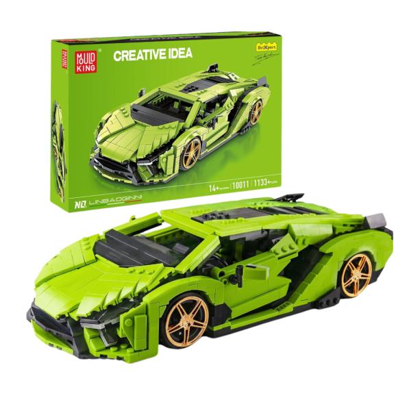 Bloques Armables De Lamborghini Verde (1133 Piezas)