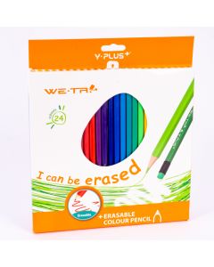 Lápiz Color Y-plus Con Borrador 24 Unidades