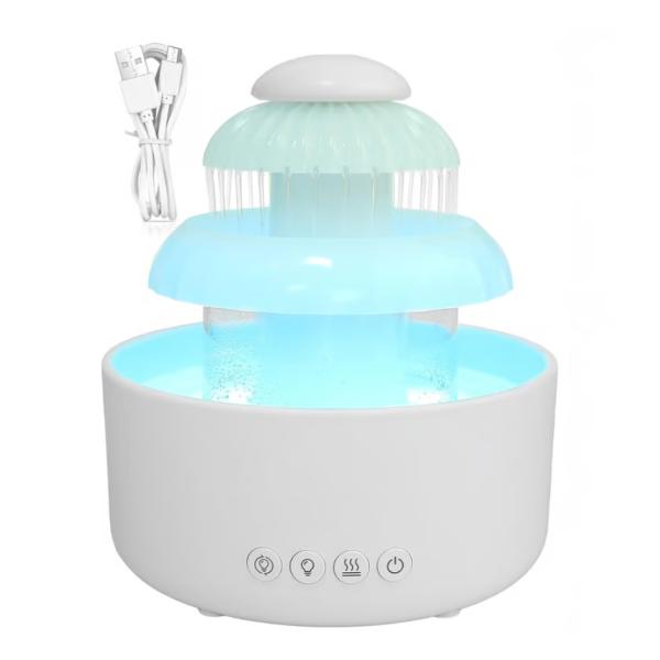 Humidificador Estilo Fuente Rosa Blanco