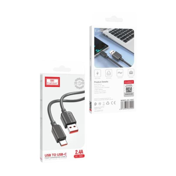 Cables Usb Tipo-C Ec-183C Earldom 5V-2.4A Negro