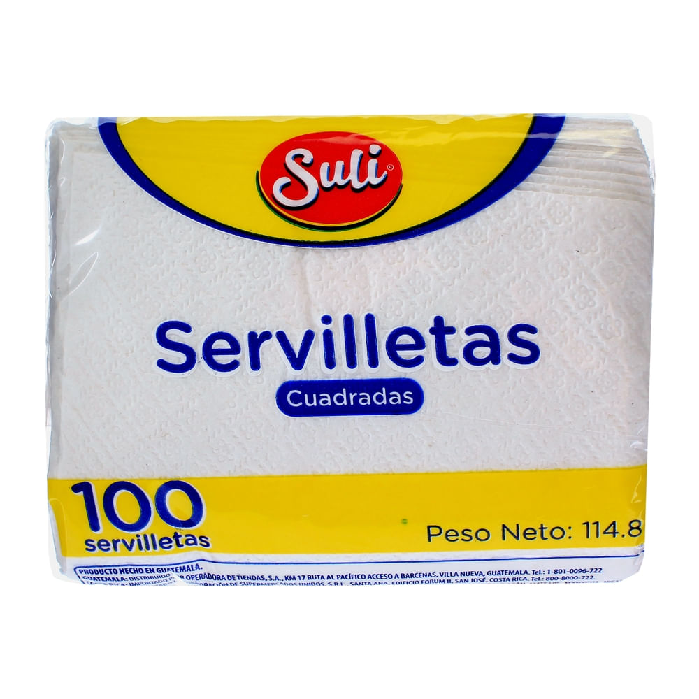 Servilleta Suli Cuadrada - 100 Unidades