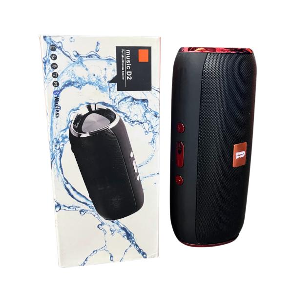 Bocinas Parlante Bluetooth D2 Rojo Con Negro