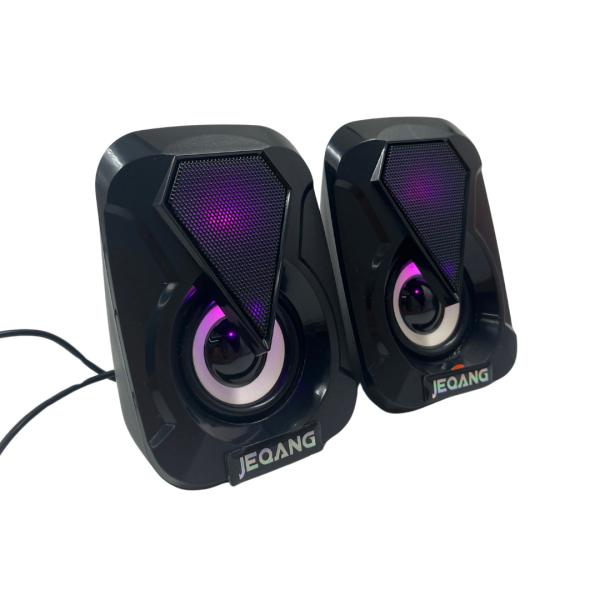 Bocina Parlante Para Computadora Pareja Js-701 Rgb Negro