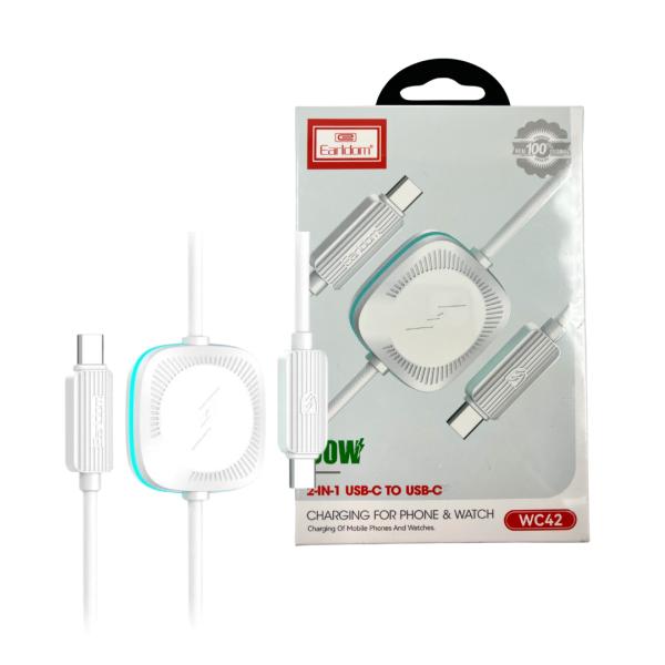 Cargador Inalambrico 2 En 1 Para Reloj Y Iphone Et-Wc42